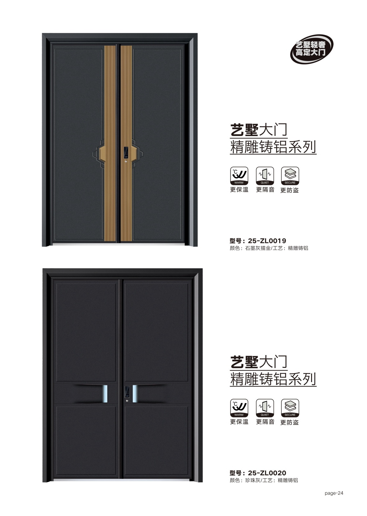 巴萨格别墅门25-ZL0019、25-ZL0020